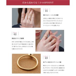 サージカルステンレス リング 指輪 金属アレル...の詳細画像2