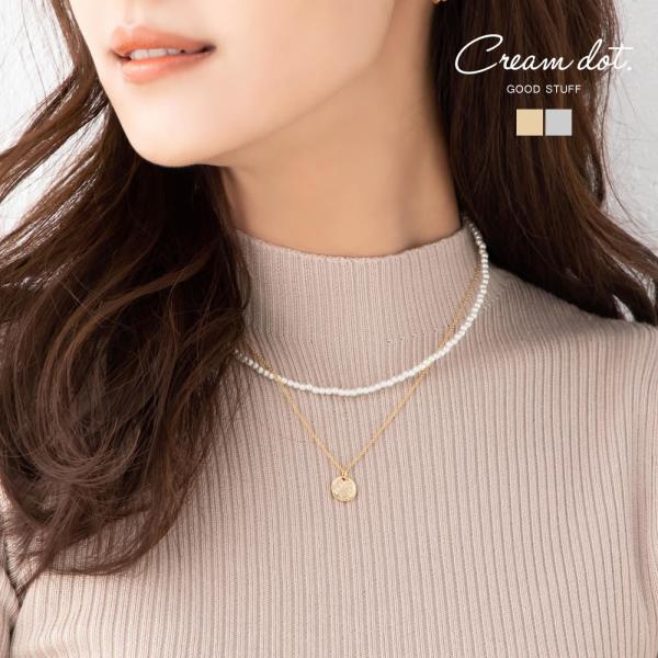 ネックレス レディース 2連 二連 変形 リバーシブル 大人 上品 エレガント きれいめ 華奢 シン...