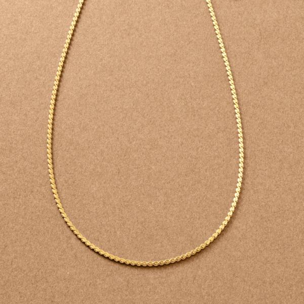 ステンレス製 ネックレス 金属アレルギー ショート ツイスト フラット シンプル 大人 ゴールド シ...