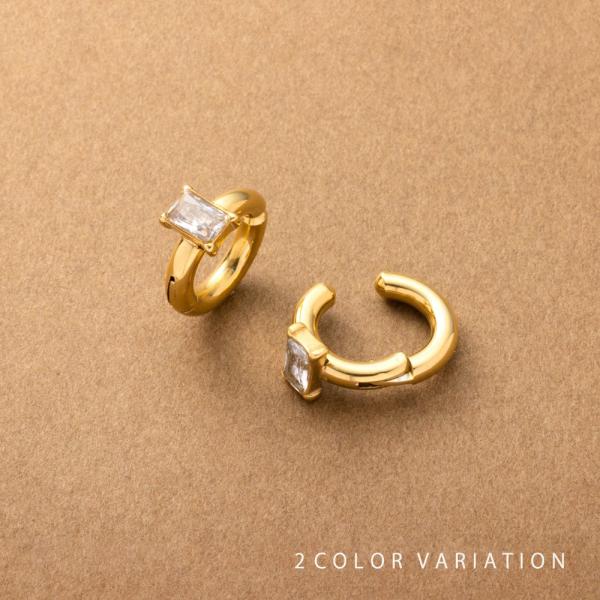 サージカルステンレス カフイヤリング 金属アレルギー つけっぱなし ピアス見え 2way イヤーカフ...