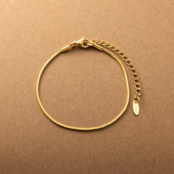 【全品送料無料⇒11月30日23：59迄】ステンレス製 ブレスレット 金属アレルギー スネークチェー...