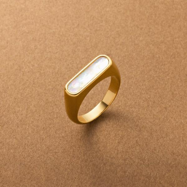 ステンレス製 リング 指輪 金属アレルギー レディース シェル エポキシ樹脂 シェイプリング 大人 ...