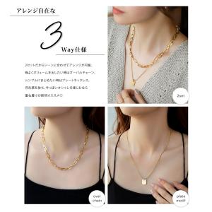 サージカルステンレス ネックレス 2点セット ...の詳細画像5
