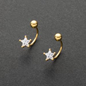 ピアス スター ビジュー ネジロック式 バック...の詳細画像1