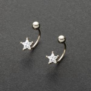 ピアス スター ビジュー ネジロック式 バック...の詳細画像2