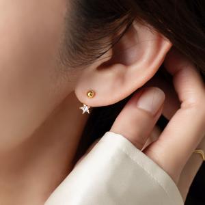 ピアス スター ビジュー ネジロック式 バック...の詳細画像5
