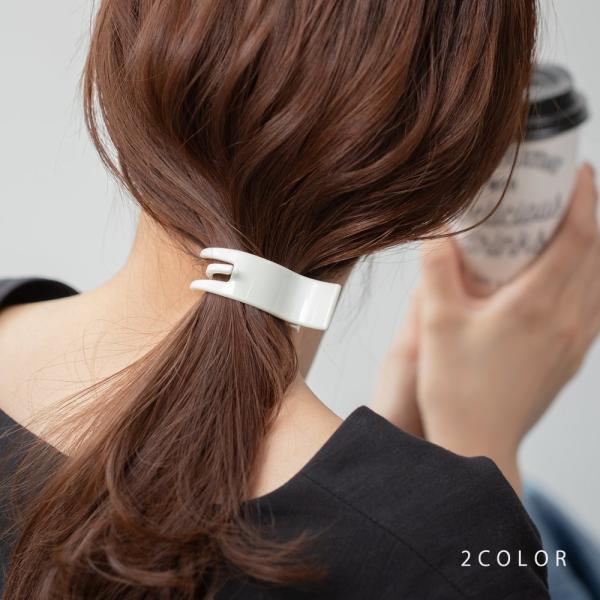 【全品送料無料⇒11月30日23：59迄】バンスクリップ モノトーン カーブ ミニ 小さめ コンパク...