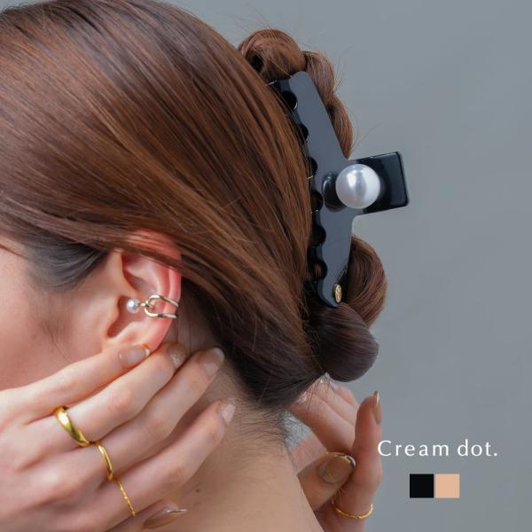 【最大30％OFF×全品送料無料】バンスクリップ ヘアクリップ パール 一粒 大粒 スクエア ワイド...