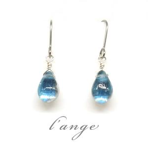 【ピアス】シェル×ドロップ グラデーション マリン Creamdot.】グラデーションカラーが目を惹くドロップストーンピアス