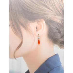 イヤリング 樹脂 オレンジ ターコイズブルー ...の詳細画像5