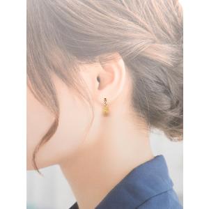 イヤリング 樹脂 ルチルクォーツ 天然石 1粒...の詳細画像5