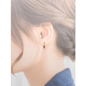 イヤリング 樹脂 アメジスト 天然石 1粒 雫...の詳細画像4