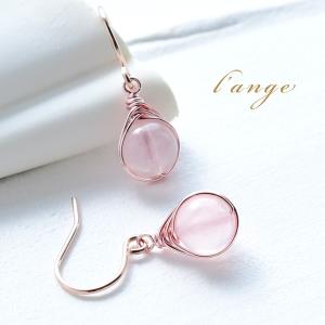 L'ange（ランジュ） K14 ピンクゴールドフィルド ローズクォーツ