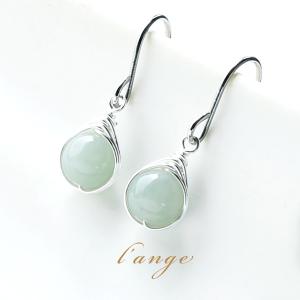 L'ange（ランジュ） ピアス 14kgf ハニージェード オニキス ゴールド