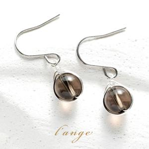 L'ange（ランジュ） ピアス 14kgf ハニージェード オニキス ゴールド