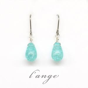 L'ange（ランジュ） ピアス 天然石 アメジスト レディース 純チタン