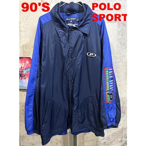 90&apos;S POLO SPORT 中綿 コーチジャケット XL ポロスポーツ ラルフローレン