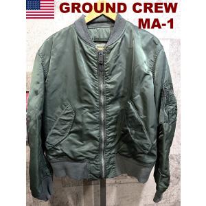 USA製 アルファ MA-1 グランドクルー M セージ ALPHA 米国製｜creep-shopping