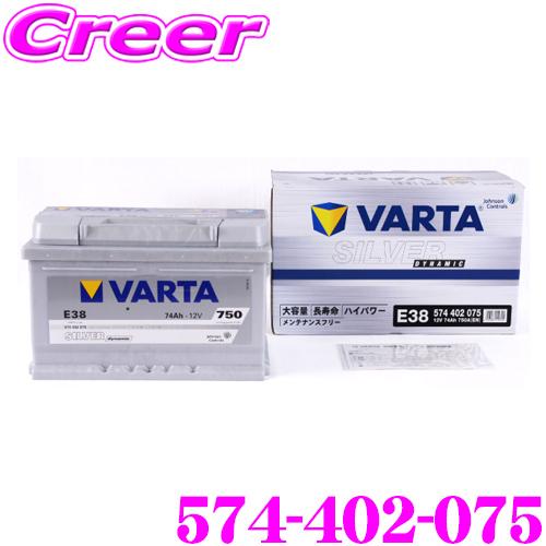 VARTA バルタ(ファルタ) シルバーダイナミック 574-402-075 欧州車用バッテリー 端...