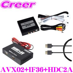 【在庫あり即納!!】ビートソニック AVX02+IF36+HDC2A スマホ用 HDMI⇒RCA変換 IFアダプター + 純正DA用 外部入力アダプター +HDMIケーブル(2.0m)セット