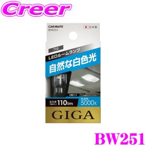 カーメイト GIGA BW251 LEDルームランプバルブ R110T 5000K T10タイプ｜creer-net