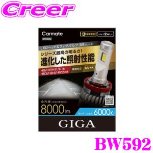 カーメイト BW554 GIGA LEDヘッドバルブS7 6000K H7 7000lm