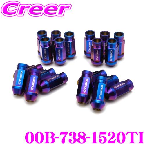 CUSCO 00B-738-1520TI チタン レーシング ホイールナット 20個入 M12×P1...