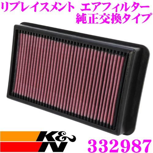 K&amp;N 純正交換フィルター 33-2987 トヨタ 200系 リプレイスメント ビルトインエアフィル...