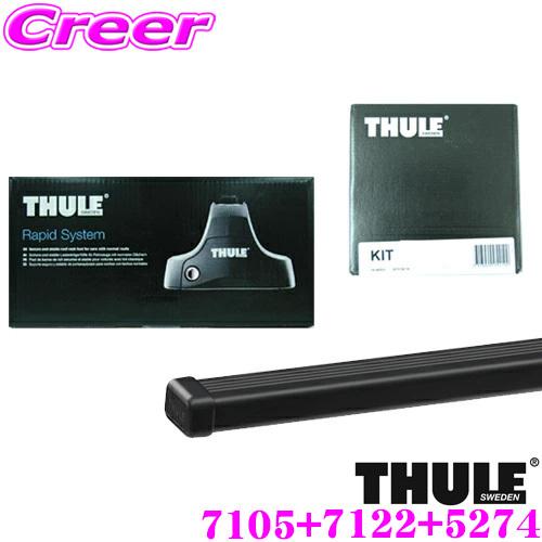 THULE スーリー ホンダ GR系 フィット ルーフレール無用 ルーフキャリア取付3点セット フッ...