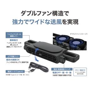 ヤック 扇風機 首用 DF65 ネックワイドフ...の詳細画像1