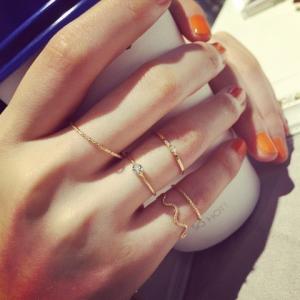 ミディリング 5個セット レディース アクセサ...の詳細画像1