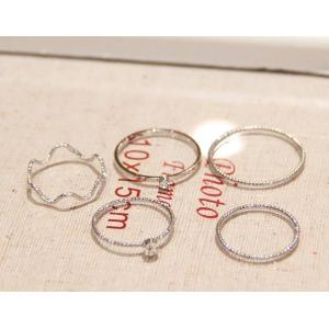 ミディリング 5個セット レディース アクセサ...の詳細画像4