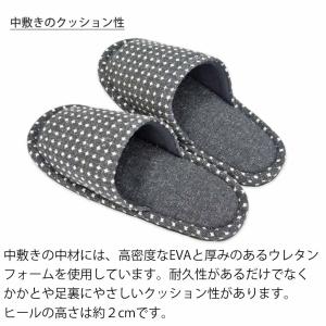 スリッパ 洗える サシコ外縫いLサイズ 約27...の詳細画像3