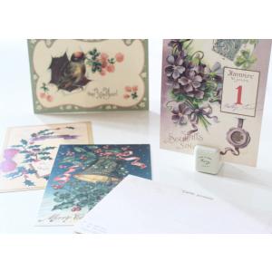 マニーGC アンティーク クリスマス&ニューイヤーカード5枚セット