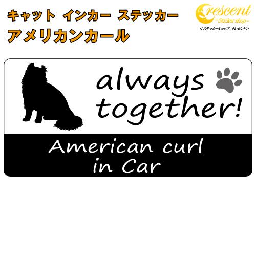 アメリカンカール american curl in Car ステッカー プリントタイプ Cat in...