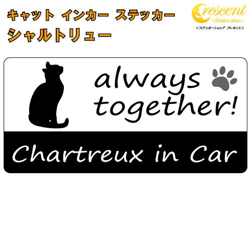 シャルトリュー chartreux in Car ステッカー プリントタイプ Cat in Car ...