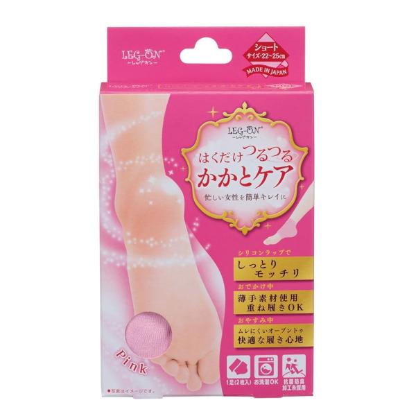フィッティ レッグオン はくだけ簡単かかとケア ショート ピンク