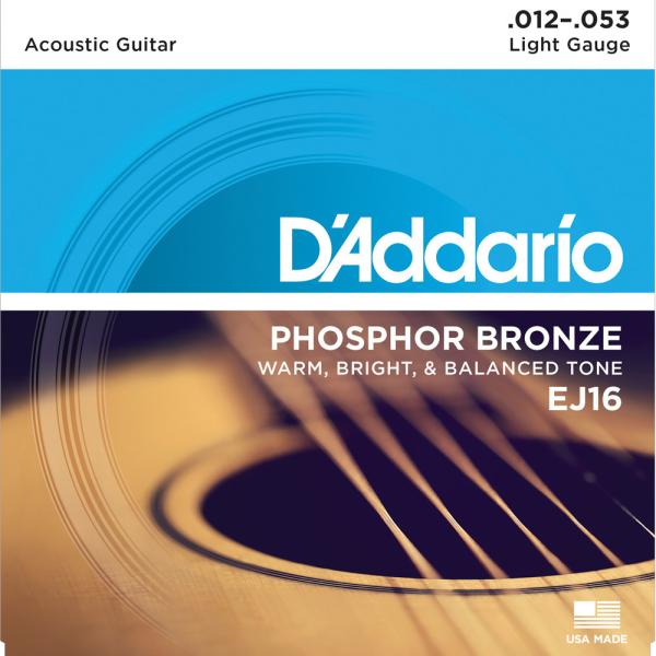 D&apos;Addario PHOSPHOR BRONZE EJ16 .012-.053 Light フォス...