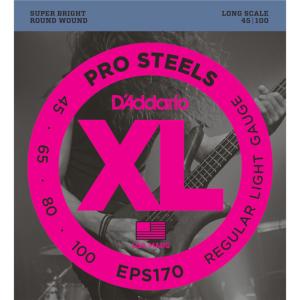 D'Addario XL PROSTEELS EPS170 .045-.100 Long スチール弦 エレクトリックベース弦｜crest1