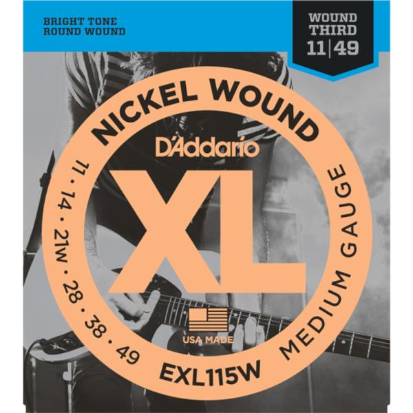 D&apos;Addario XL NICKEL EXL115W .011-.049 Blues/Jazz R...