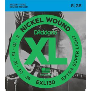 D'Addario XL NICKEL EXL130 .008-.038 Extra-Super Light ニッケル弦 エレキギター弦｜crest1