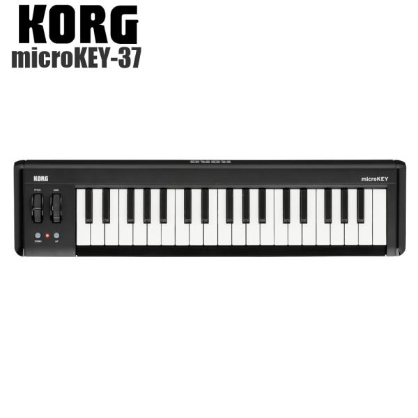 KORG microKEY USBMIDIキーボード 37鍵盤 ピッチ・モジュレーションコントローラ...