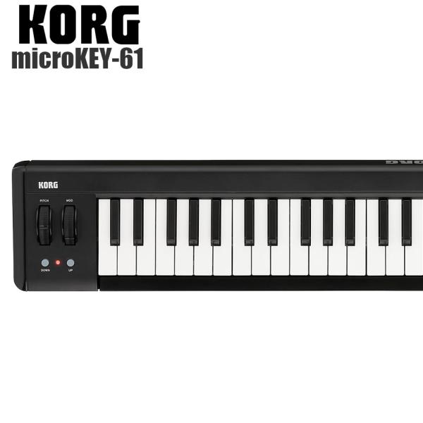 KORG microKEY USBMIDIキーボード 61鍵盤 ピッチ・モジュレーションコントローラ...