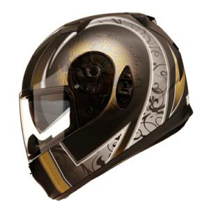 ワンタッチインナーバイザー付きフルフェイスヘルメット NINJA ニンジャ マットフェニックスグラフィック バイク用　かっこいい クレストかっこいい クレスト