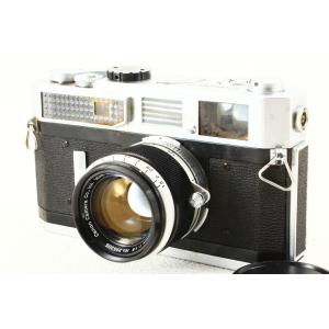 ＋【ジャンク品】キャノン７ 50mm F1.8 レンジファインダー 純正ケース付 キヤノン Canon 7型 50mm F1.8 レンズ付き 7◇レンジ