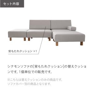 交換用 替背クッション中材 シナモン用 カバー...の詳細画像1