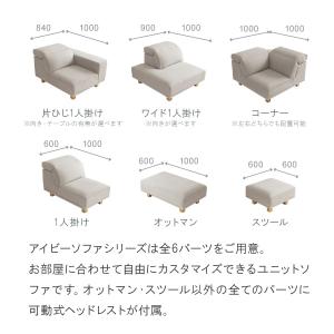 ソファー ユニットソファ ヘッドレスト可動 ペ...の詳細画像5