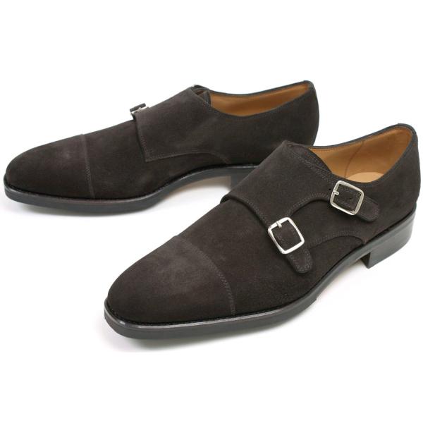 ヤンコ　ダブルモンク　ダークブラウンスエード　（YANKO　14184　DARK　BROWN　SUE...