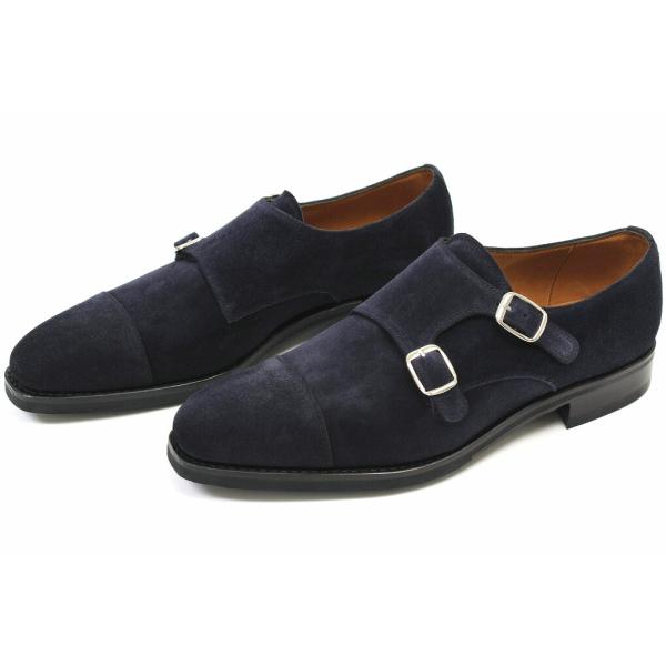 ヤンコ　ダブルモンク　ネイビースエード　（YANKO　14184　NAVY　SUEDE）
