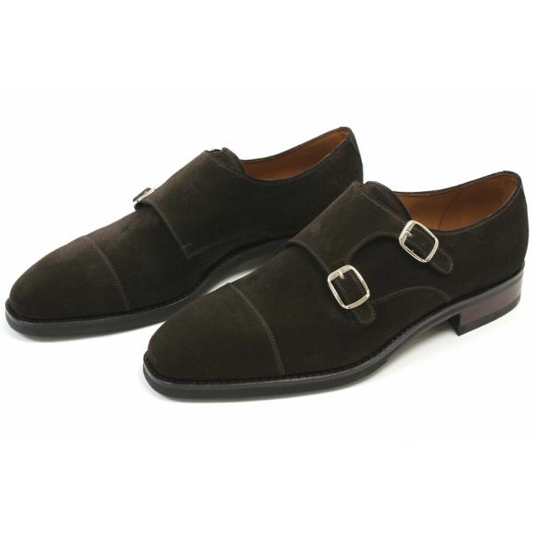 ヤンコ　ダブルモンク　ダークブラウンスエード　（YANKO　14306　DARK　BROWN　SUE...